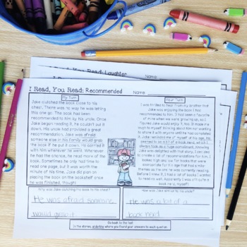 3rd Grade Reading Homework | I Read, You Read Passages and Comprehension