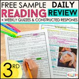 3rd Grade Reading Homework & Quizzes with Constructed Resp