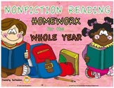 3rd Grade Reading Homework for the YEAR - Nonfiction, Info