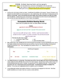 Homographs Multiple Meaning Words Lesson Reading TEKS 3.4B 3.4C