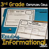 3rd Grade Reading Informational Text Graphic Organizers fo