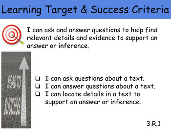 Preview of 3rd Grade Reading & Math Learning Targets and Success Criteria
