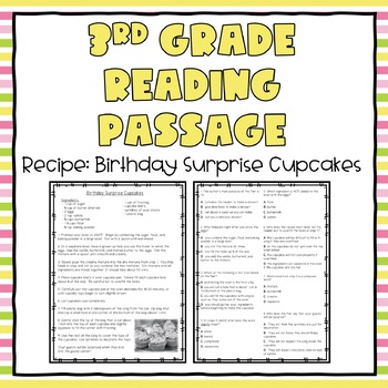 3rd Grade Multiple Choice Reading Passage Worksheets Teaching Resources Tpt