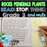 Reading Comprehension Passages Plants Rocks Minerals Stop 