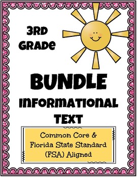 Preview of 3rd Grade FSA Informational Text BUNDLE