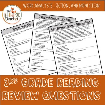 Preview of 3rd Grade Reading SOL Review Questions
