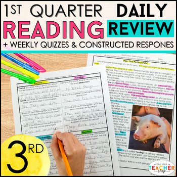 Preview of 3rd Grade Reading Review | Comprehension Passages & Questions | 1st QUARTER