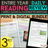 3rd Grade Reading Spiral Review, Quizzes & Constructed Res