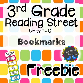 Preview of 3rd Grade Reading Street | Bookmarks | FREEBIE