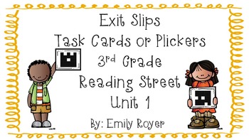 Preview of 3rd Grade Reading Street Exit Slips-Unit 1