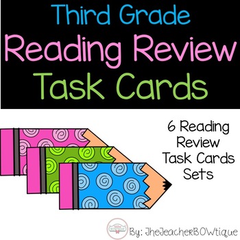 Preview of 3rd Grade Reading Task Cards: 6 Different Reading Skills