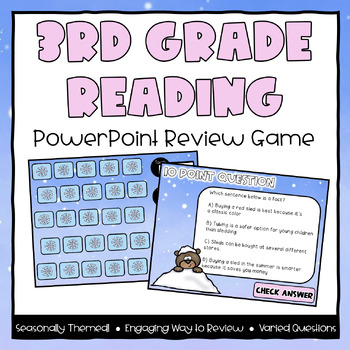 Preview of 3rd Grade Reading Winter Powerpoint Review Game