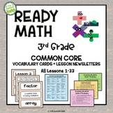 3rd Grade Ready Math Vocabulary Cards COMMON CORE Scope & 