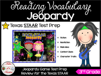 Preview of 3rd Grade Rock-STAAR Jeopardy (STAAR Reading Review)