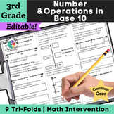 3rd Grade Math Intervention Worksheets Place Value, Additi