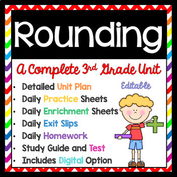 Preview of 3rd Grade Rounding Math Unit