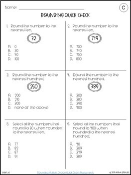 3rd grade rounding sample pack freebie by an appletini for the teacher