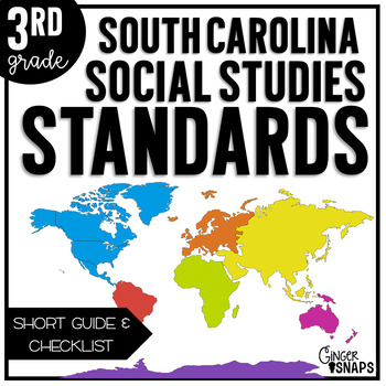 Preview of NEW 3rd Grade SC Social Studies Standards Guide and Checklist