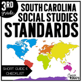 NEW 3rd Grade SC Social Studies Standards Guide and Checklist
