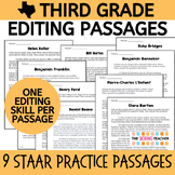 3rd Grade STAAR Editing Practice Passages BY SKILL - BUNDLE!