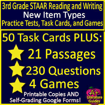 Preview of 3rd Grade STAAR 2.0 Test Prep Practice Tests Reading, Writing Revising & Editing