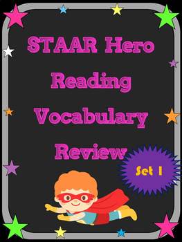 Preview of 3rd Grade STAAR Reading Vocabulary Review Set 1