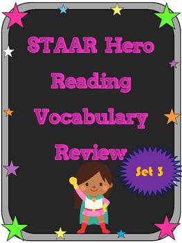 Preview of 3rd Grade STAAR Reading Vocabulary Review Set 3