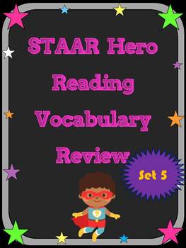 Preview of 3rd Grade STAAR Reading Vocabulary Review Set 5