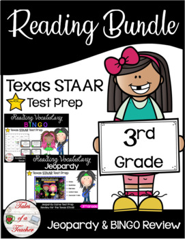 Preview of 3rd Grade STAAR Review Bundle (Rock-STAAR Bingo & Jeopardy)