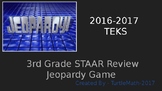3rd Grade STAAR Review Jeopardy Game  2016-17