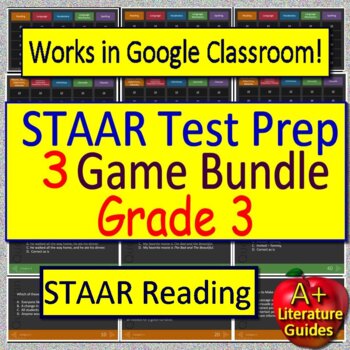 Preview of 3rd Grade STAAR Test Prep ELA Reading Games 