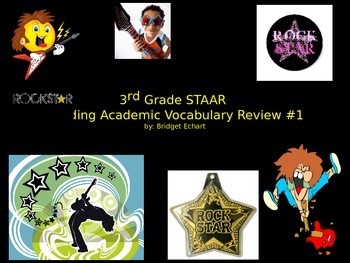 Preview of 3rd Grade STAAR Reading Academic Vocabulary Review #1