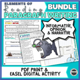 3rd Grade Scaffolded Paragraph Writing Activities with Prompts