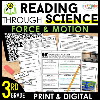 Preview of 3rd Grade Science-Based Guided Reading Lessons & Activities: Force & Motion