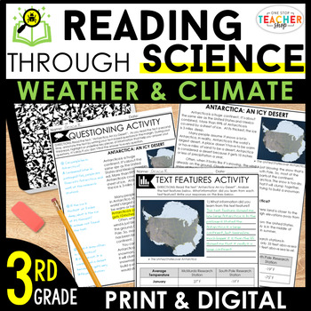 Preview of 3rd Grade Science-Based Guided Reading Lessons & Activities: Weather & Climate