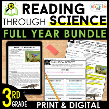 Preview of 3rd Grade Science-Based Reading Comprehension Passages, Lessons, & Activities