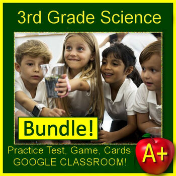 Preview of 3rd Grade Science TEST PREP Bundle - Review NGSS Units Print & GOOGLE CLASSROOM