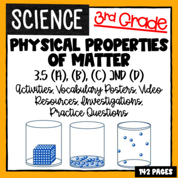Preview of 3rd Grade Science  - Properties of Matter - 3.5ABCD TEKS