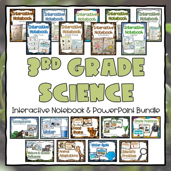 Preview of 3rd Grade Science Powerpoint & Notebook Bundle