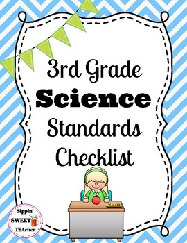 Preview of 3rd Grade Science Standards Checklist (NGSS aligned)