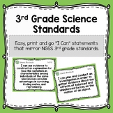 3rd Grade Science Standards - "I Can" Statements