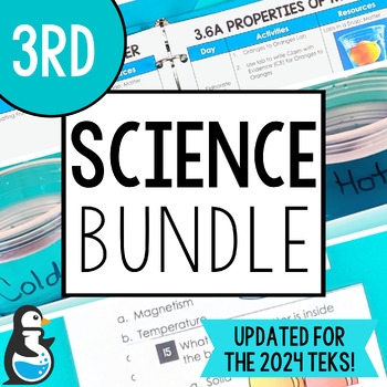 Preview of 3rd Grade Science TEKS Curriculum Bundle | Labs Activities Notebooks & Digital