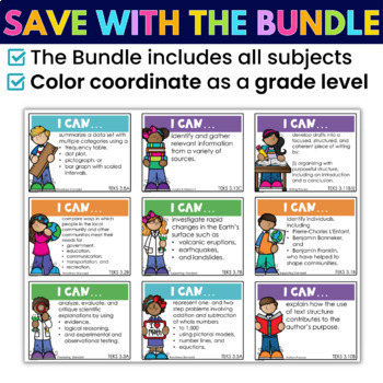 3rd Grade Science TEKS  "I Can" Statements  Printable Posters  TpT