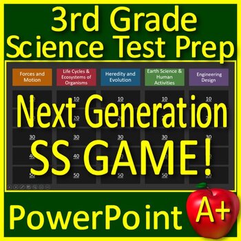 Preview of 3rd Grade Science Test Prep Game Review NGSS Units Google Ready