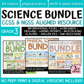 Preview of 3rd Grade Science Units | Reading Passages and Activities Bundle | NGSS Aligned