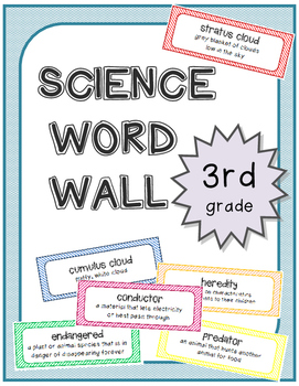 3rd Grade Science Word Wall by Southard Sara | TPT