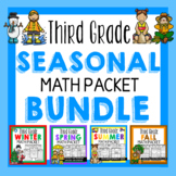 3rd Grade Seasonal Math Packet BUNDLE