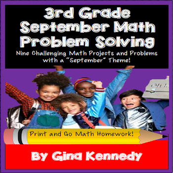 Preview of 3rd Grade September Math Projects, Problem-Solving