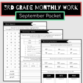 3rd Grade September Packet: Back to School [Independent Wo