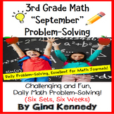 3rd Grade September Math, Daily Problem Solving (Two-Step) Word Problems